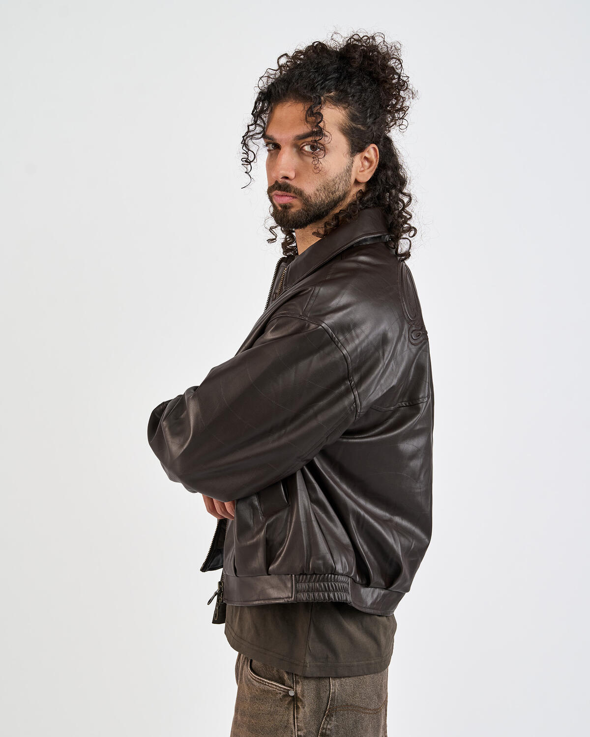 Dime Debossed Wavy Jacket | DIMEFA252BRW | AFEW STORE